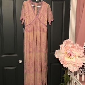 Pink blush maternity dress